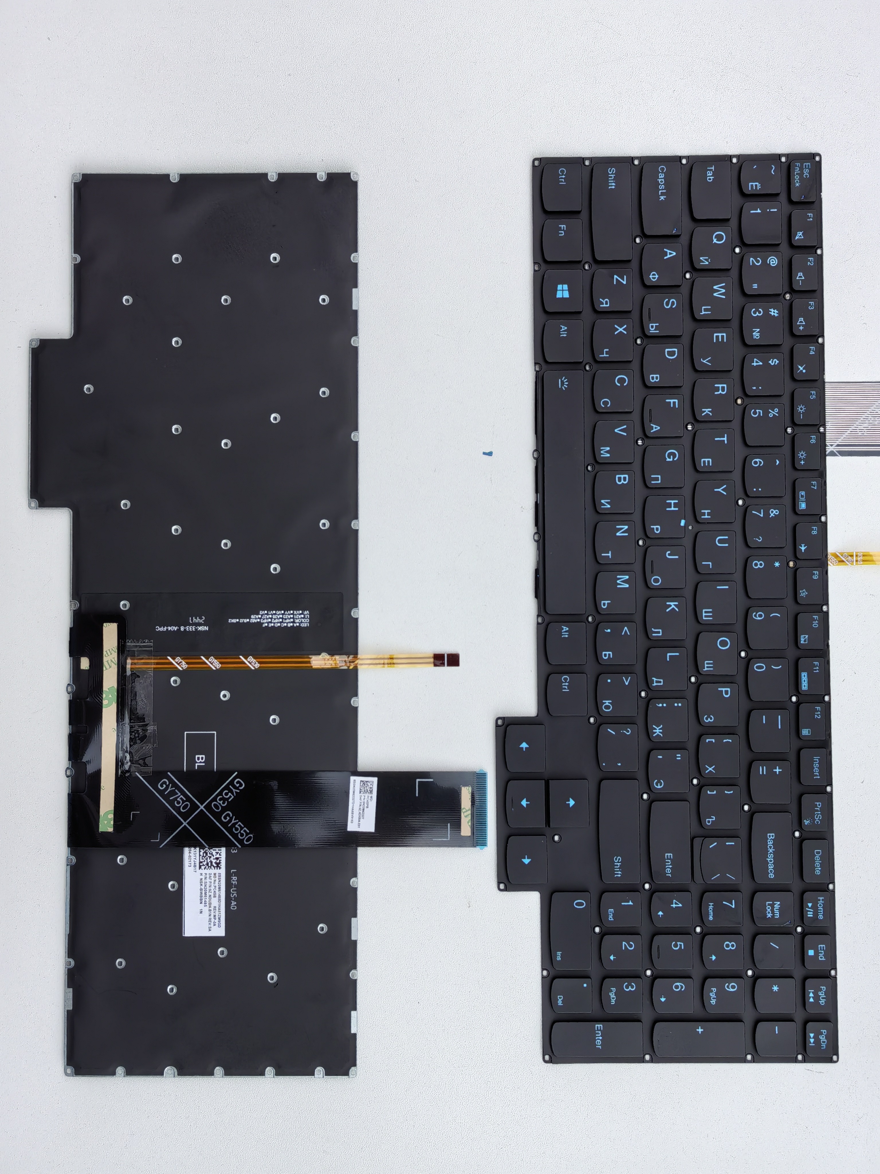 Picture of New Replacement Laptop Keyboard For LENOVO Y7000 2020/R7000 2020 BLACK Backlit Blue Printing (OEM) RU Layout